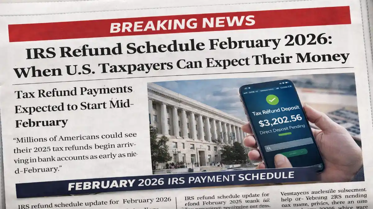 IRS refund schedule February 2026, tax refund dates USA February, IRS refund timeline 2026, February IRS payment updates, federal tax refund news 2026, IRS refund status February, US tax refund schedule